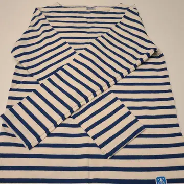 ORCIVAL 여성용 화이트 블루 스트라이프 긴팔 티셔츠 새상품