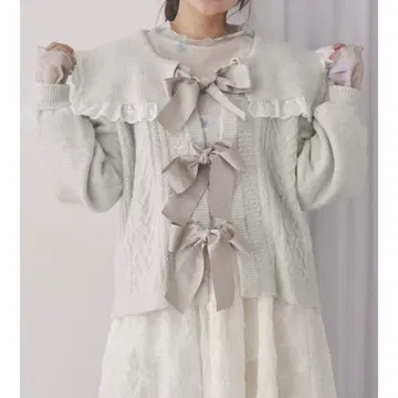 merry jenny 세일러 리본 가디건