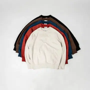 BONBON 래글런 슬리브 맨투맨 그레이 맨투맨 노멀 코어 코디