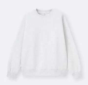 [ 미사용 새상품 ] GU 라이트 그레이 크루넥 맨투맨 2장 택 포함