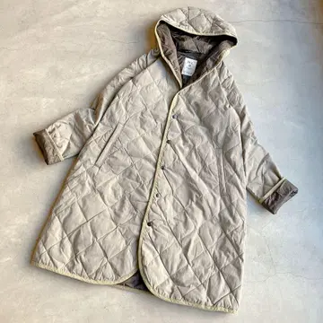 내추럴 런드리 퀼트 다운 코트 카키