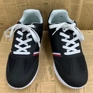 새상품 남성용 25.0cm 경량 쿠션 클래식 스니커즈 블랙 2153