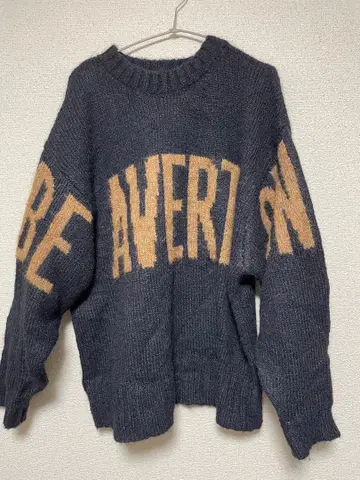 LEPSIM 로고 니트 네이비