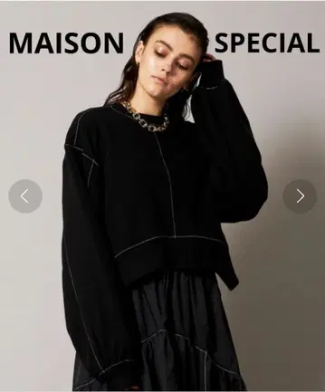 볼륨 슬리브 맨투맨 상의 MAISON SPECIAL