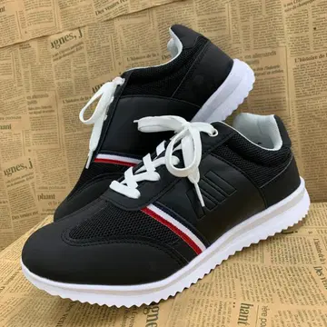 새상품 남성용 26.5cm 경량 쿠션 클래식 스니커즈 블랙 2153