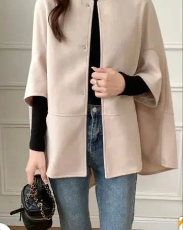 빅 실루엣 돌먼 판초