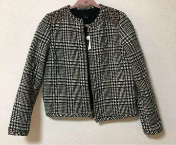 새상품급 NINE 나인 자켓 코트 숏코트 블루종 하운드투스