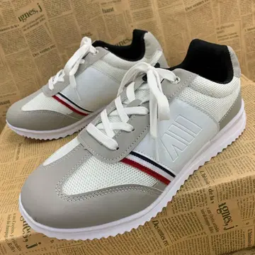 새상품 남성용 25.0cm 경량 쿠션 클래식 스니커즈 화이트 2153