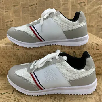 새상품 남성용 25.5cm 경량 쿠션 클래식 스니커즈 화이트 2153