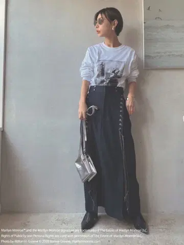 아메리빈티지 WRAPPING CODE SKIRT 네이비