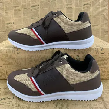 새상품 남성용 26.5cm 경량 쿠션 클래식 스니커즈 브라운 2153