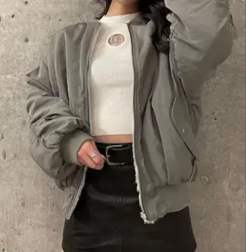 GYDA 리버서블 에코 퍼 MA-1 카키