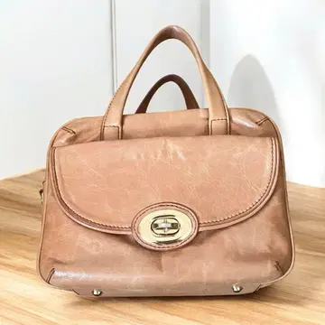 hanaa-fu 하니프 핸드백 베이지 가죽