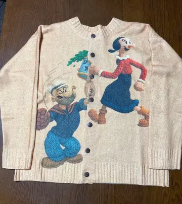 뽀빠이와 올리브의 니트 가디건