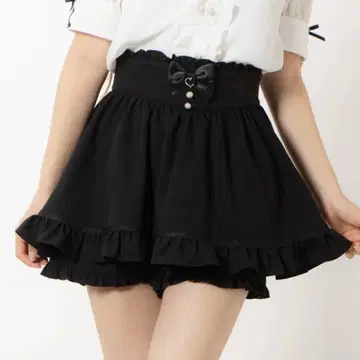 시크릿허니 밑단 더블 프릴 치마바지