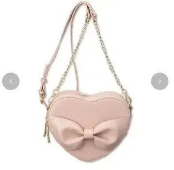시마무라 아오키 미사코 콜라보 하트형 리본 숄더백 핑크
