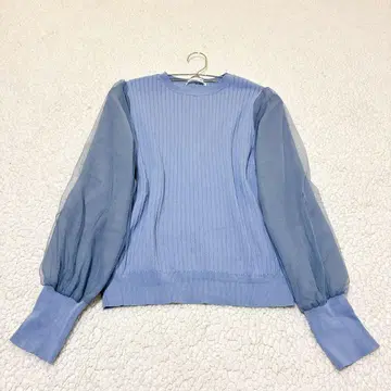 [ OFUON le MK ] 니트탑(40) 블루 계열 소매 시어 데이트에