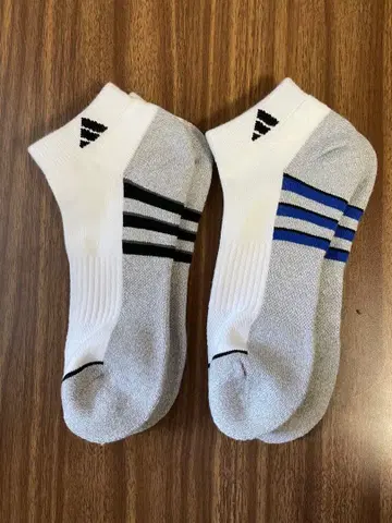 화이트 계열 2종류 2켤레 세트 아디다스 양말 숏 삭스 25cm~28cm