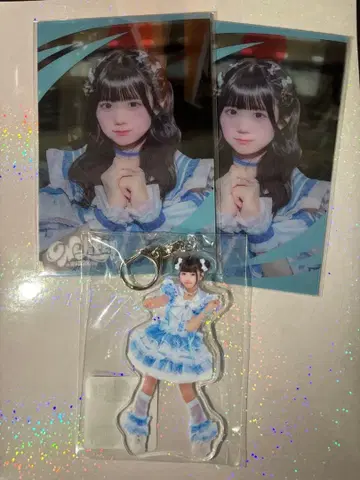 iLiFE 아크릴 키링 & 클리어 카드 세트 무지개깃털 미니