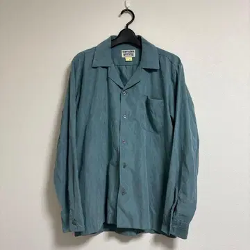 temptation 오픈 카라 셔츠 블루 박스