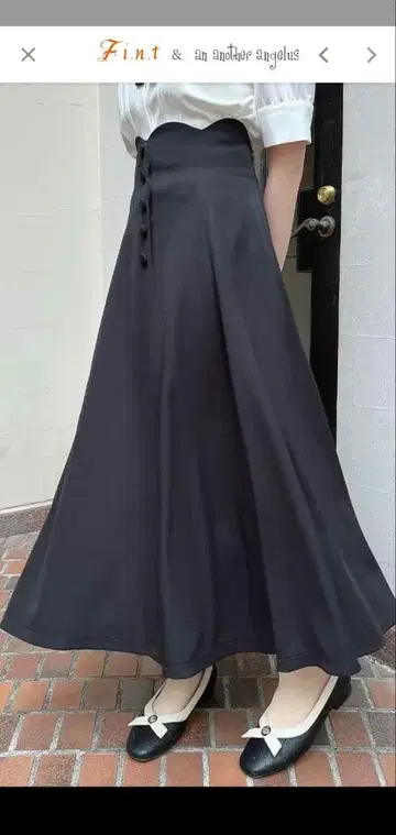 ananotherangelus 스캘럽 하이웨스트 스커트