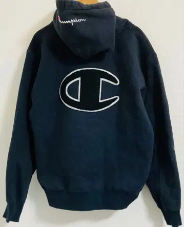 X-girl x champion Box 로고 콜라보 후드티 블랙