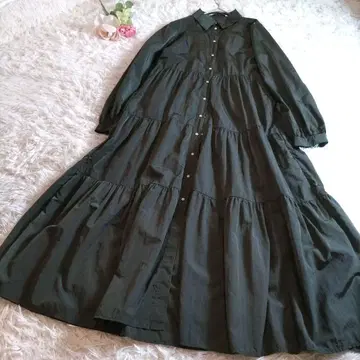 ZARA 나일론 티어드 원피스 그린 US.S 사이즈