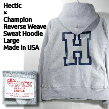[ USA ] 헥틱 x 챔피온 리버스 위브 후드 맨투맨 / 빨간색 택