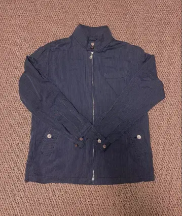 McGREGOR/스탠드 카라 셔츠/네이비 스트라이프