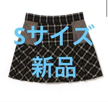 andmary Coco 체크 플리츠 스커트