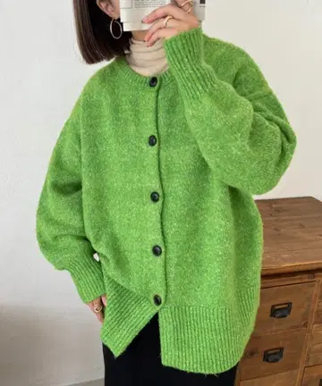 DISCOAT 전후 2WAY MIX얀 풀오버 그린