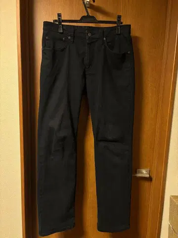 EDWIN 남성용 청바지 레귤러 스트레이트 데님 F503 블랙 32