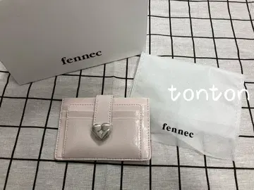 페넥 핑크 카드 케이스 하트형 금장 장식