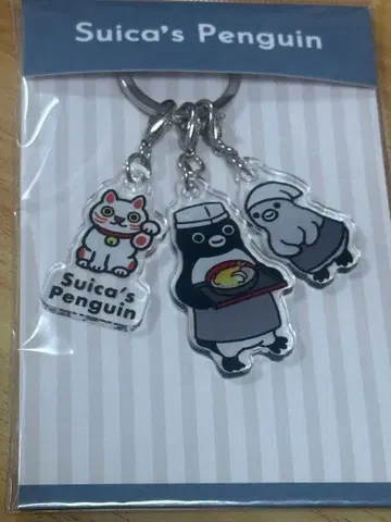 Suica 펭귄 3단 아크릴 키링