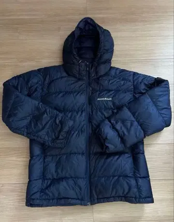 몽벨 라이트 알파인 다운 후드티 네이비 L