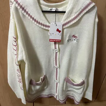 헬로 키티 세일러 카라 니트 키티짱 자수