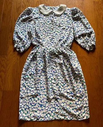 70s 80s 구제 의류 프랑스 유럽 앤티크 빈티지 꽃무늬 원피스