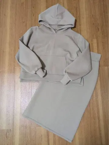 allreville / 알아바일 종이 후드티, 스커트 셋업