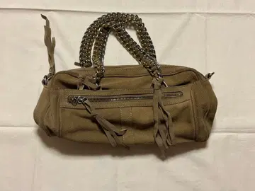 ZARA 올리브 그린 프린지 핸드백