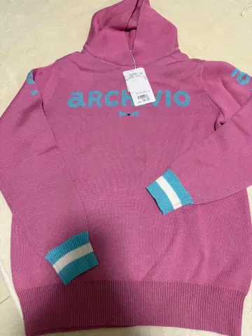 ARCHIVIO 후드 부착 후드티 38 핑크 미사용 새상품