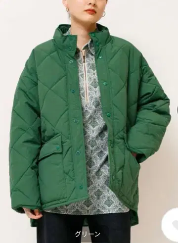 Johnbull 에코 클라우드 퀼트 자켓 그린