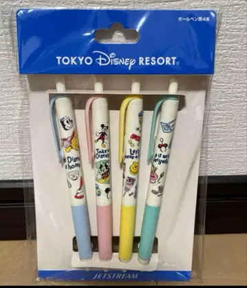 도쿄 디즈니 리조트 제트스트림 볼펜 4개 세트