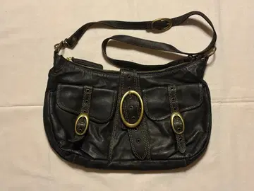 캐시캐시 블랙 가죽 숄더백