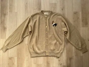 알파카 울 가디건 안데스 알파카 패턴 라마 패턴 페루 베이지