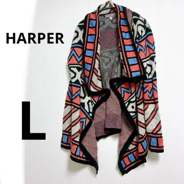 HARPER 기하학 패턴 가디건 L 여성용