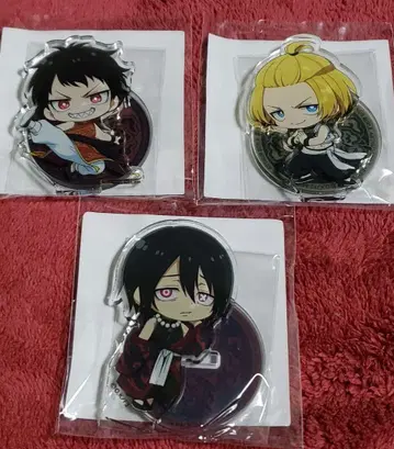 염염소방대 제비뽑기당 미니 아크릴 스탠드 신라, 아서, 홍환 3종 세트