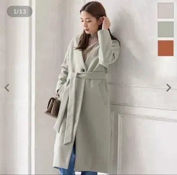 고베 레터스 롱 코트 민트