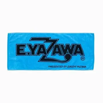 야자와 에이요시 페이스 타월 53 (로고) 블루 블랙