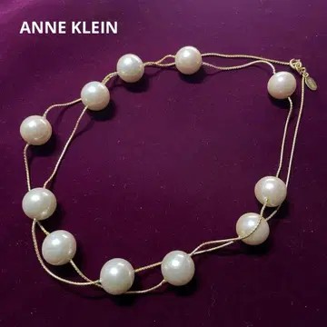 ANNE KLEIN 언클라인 목걸이 펄 컬러 골드