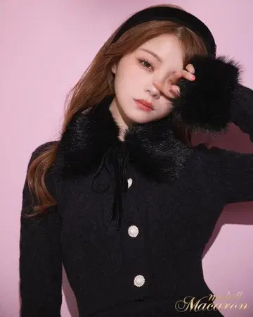 michellMacaron 미셸 마카롱 퍼 니트 셋업